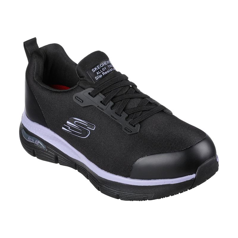 Zapatilla de Seguridad Skechers Evzan Negro/Morado Mujer - Imagen 3